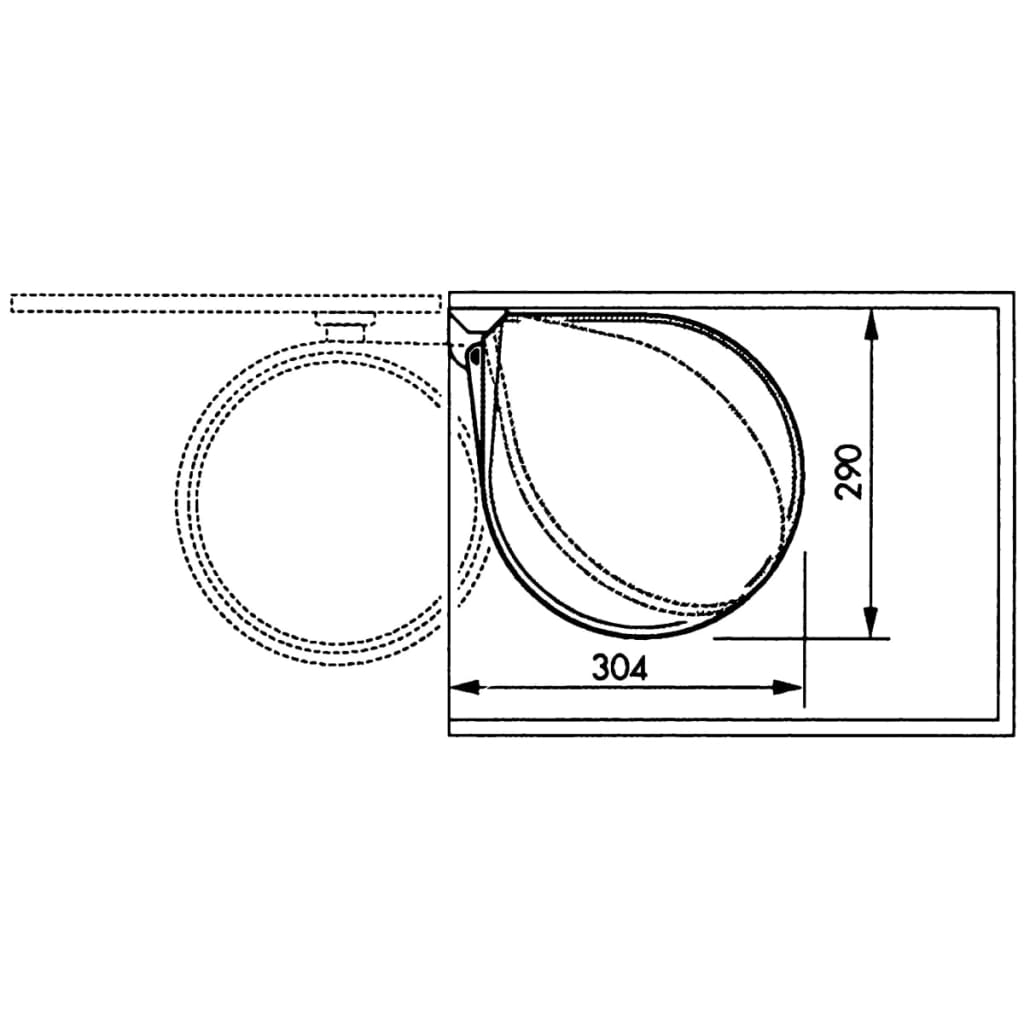 Inbouw afvalemmer Compact-Box maat M 15 L wit 3555-001