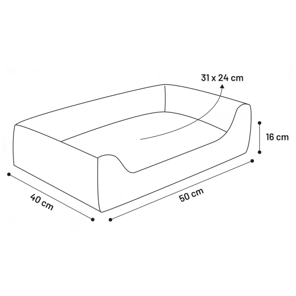 Hondenmand Zupo rechthoekig 50x40x16 cm grijs