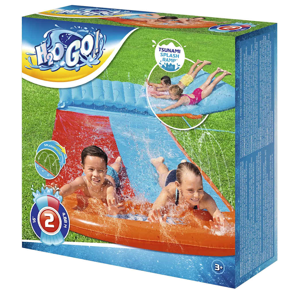 H2OGO Waterglijbaan Tsunami Splash Ramp Double Slide