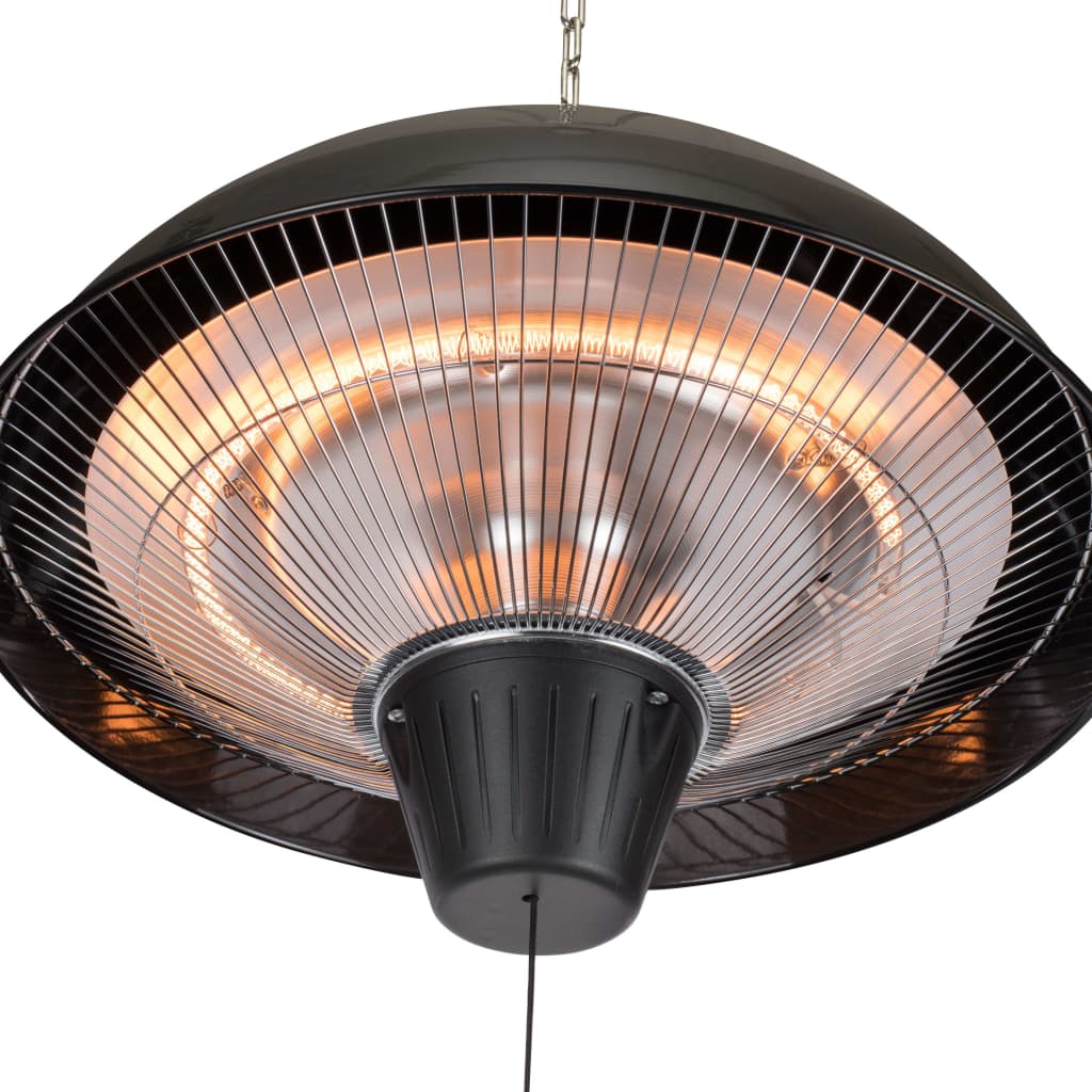 Terrasverwarmer hangend KA-5273 1500 W halogeen zwart