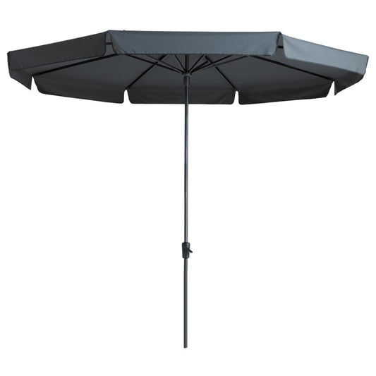 Parasol Syros Luxe rond 350 cm grijs