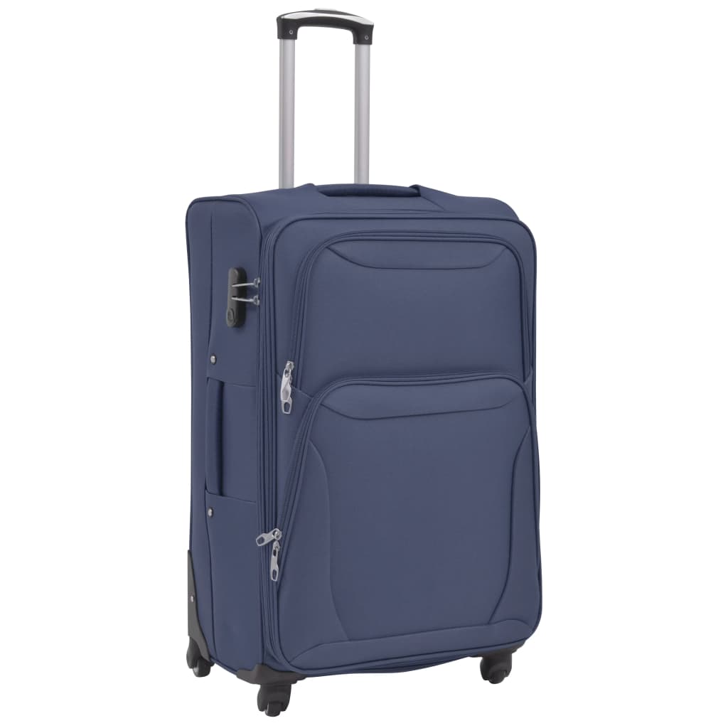 Trolleyset marineblauw 3-delig