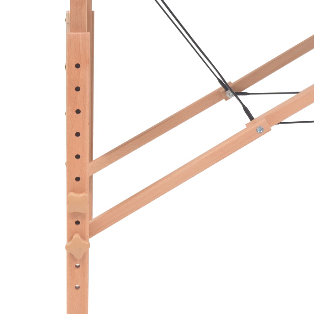 Massagetafel- en krukset inklapbaar 2 zones 10 cm dik wit