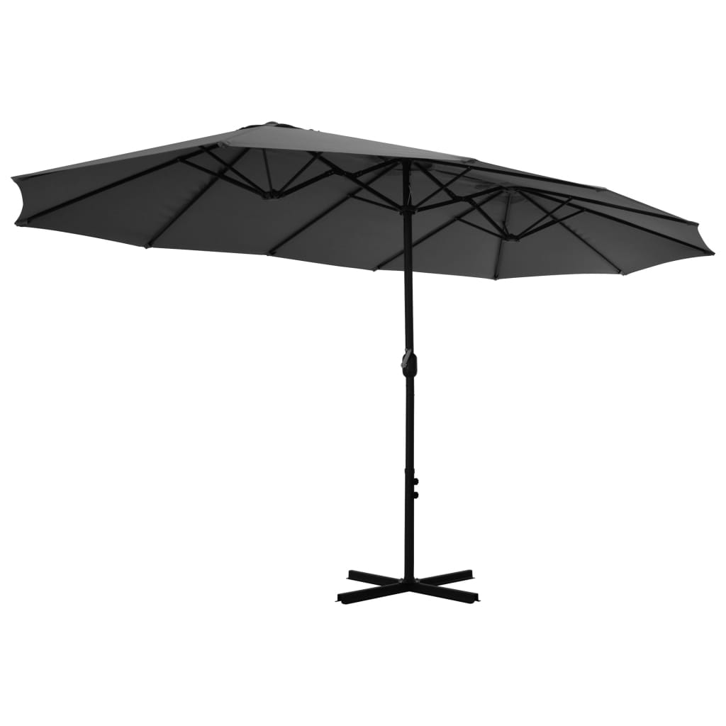 Parasol met aluminium paal 460x270 cm antraciet