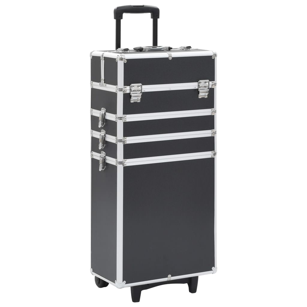 Make-up trolley aluminium zwart