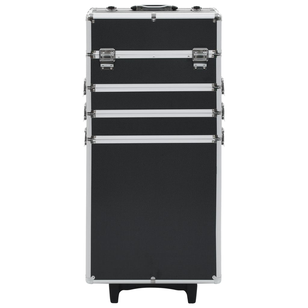 Make-up trolley aluminium zwart