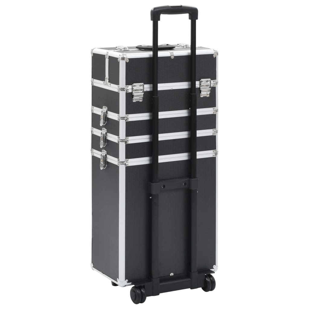 Make-up trolley aluminium zwart