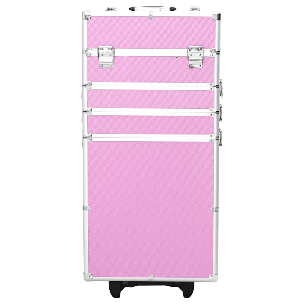 Make-up trolley aluminium roze