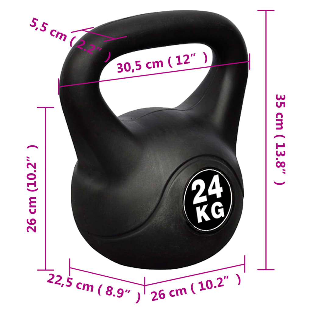 Kettlebell met kunststof mantel 24kg