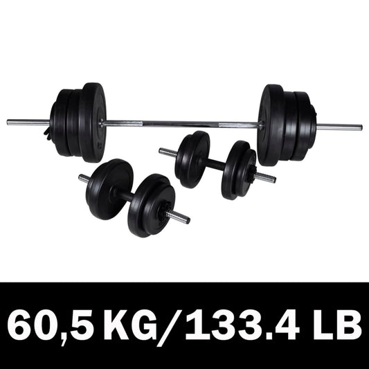 Barbell- en dumbbellset 60,5 kg