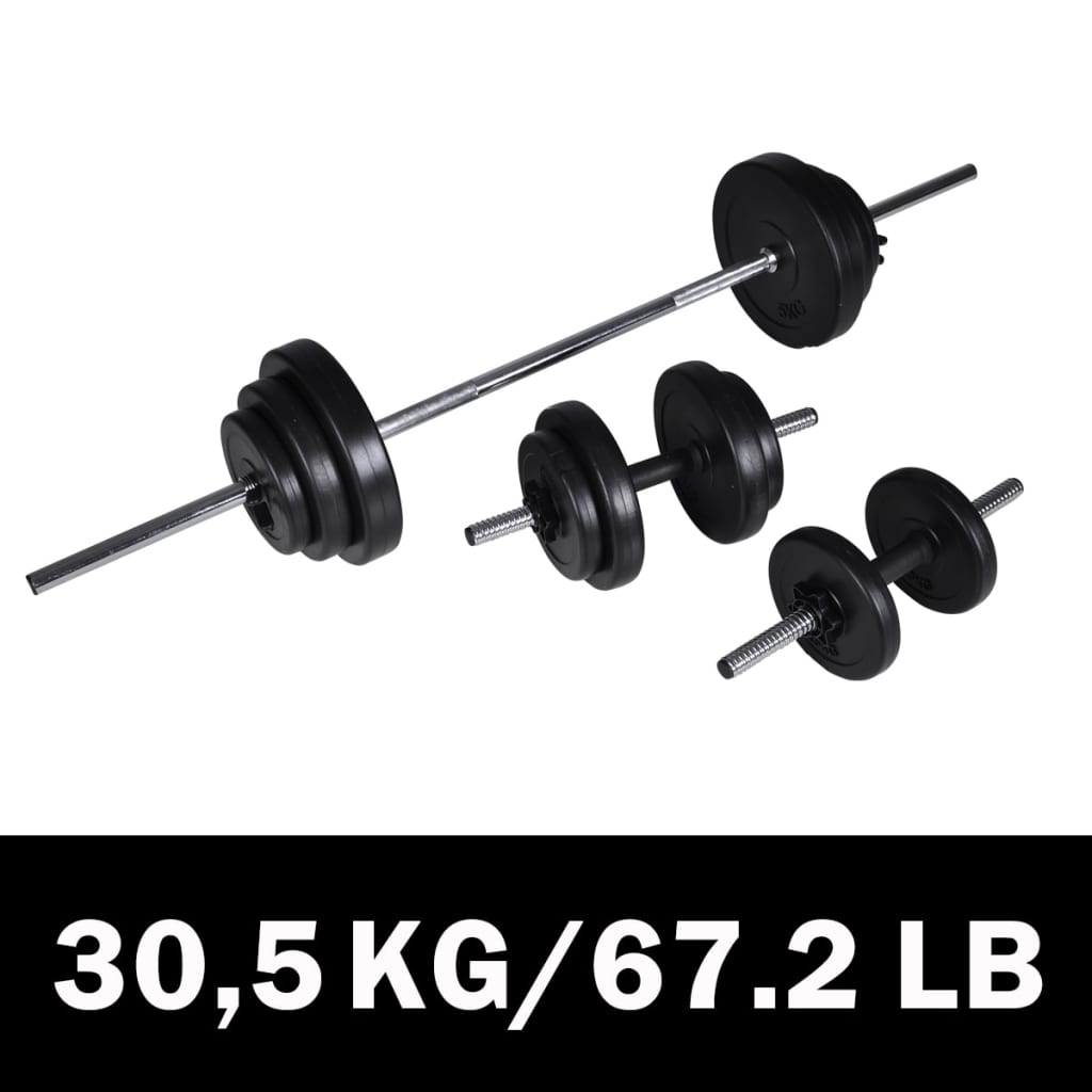 Barbell- en dumbbellset 30,5 kg