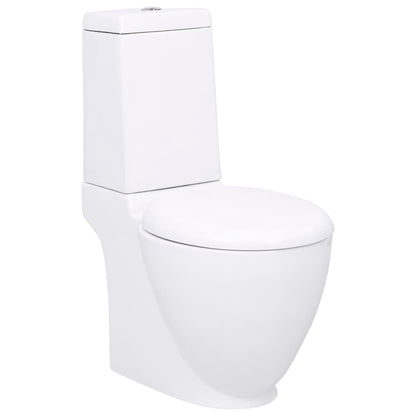 Toilet met afvoer achter keramiek wit