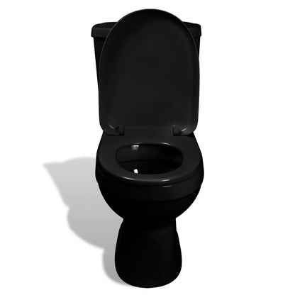 Toilet met stortbak zwart