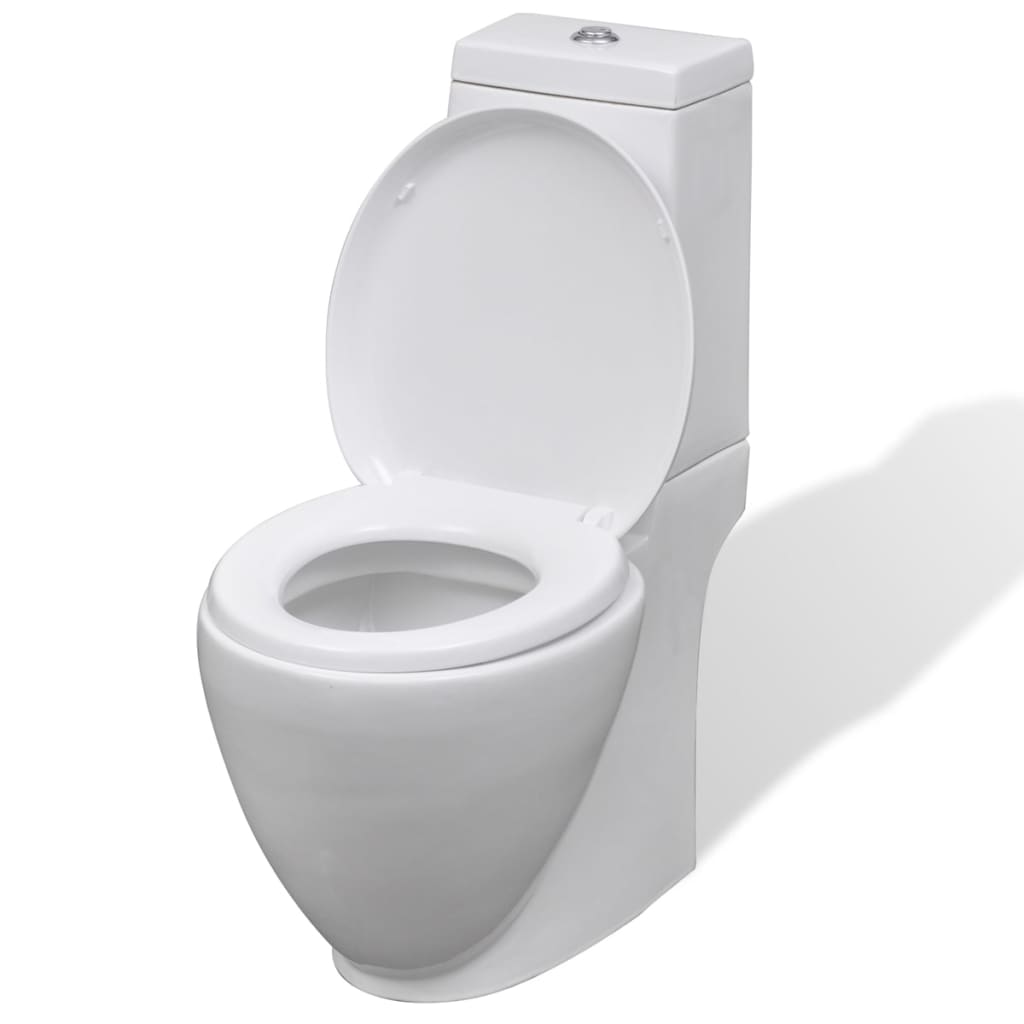 Toilet- en bidetset keramiek wit