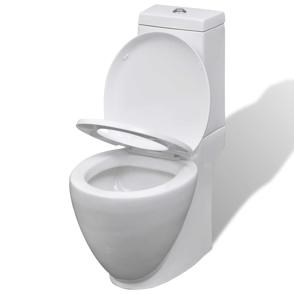 Toilet- en bidetset keramiek wit