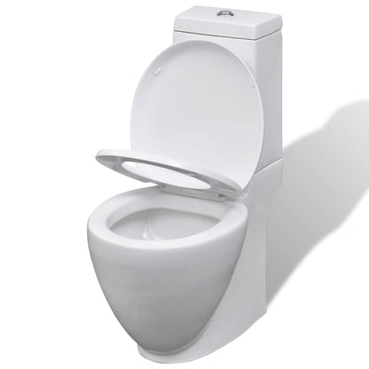 Toilet- en bidetset keramiek wit