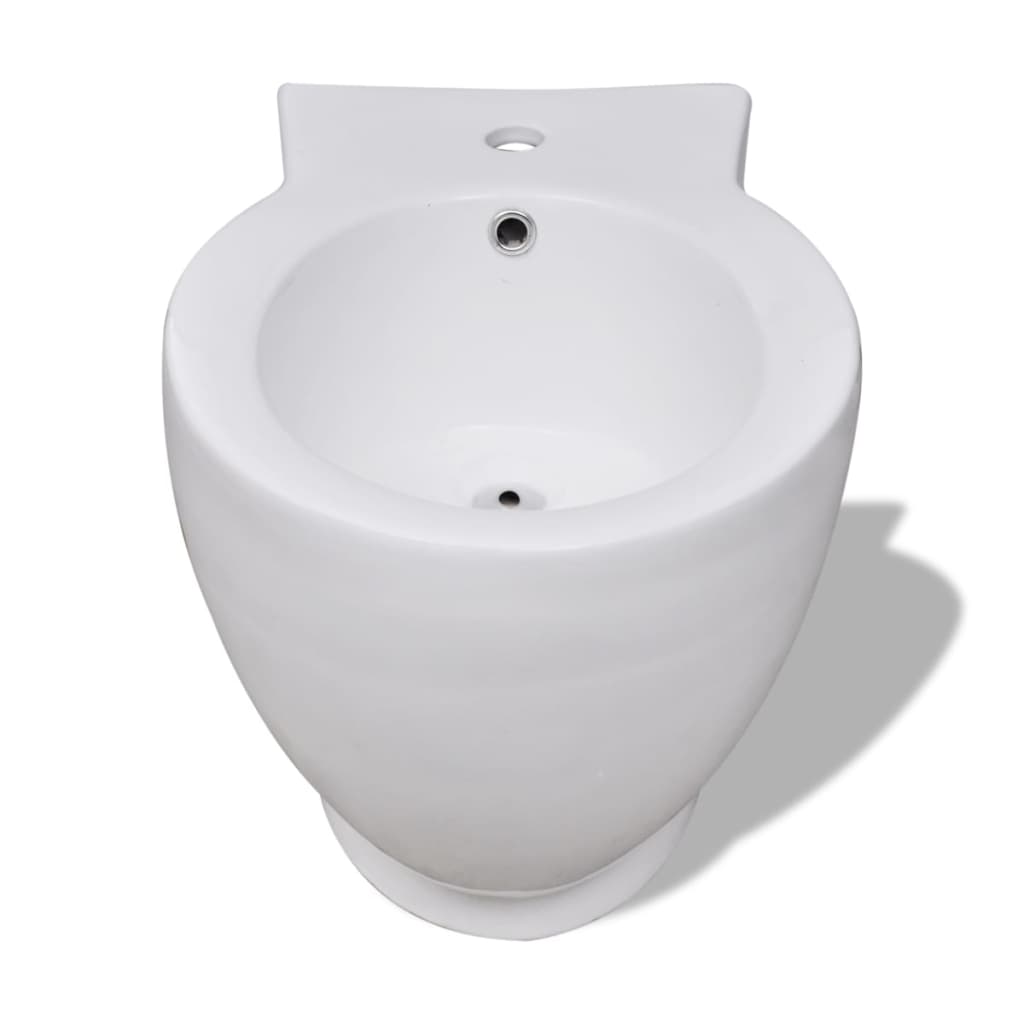 Toilet- en bidetset keramiek wit