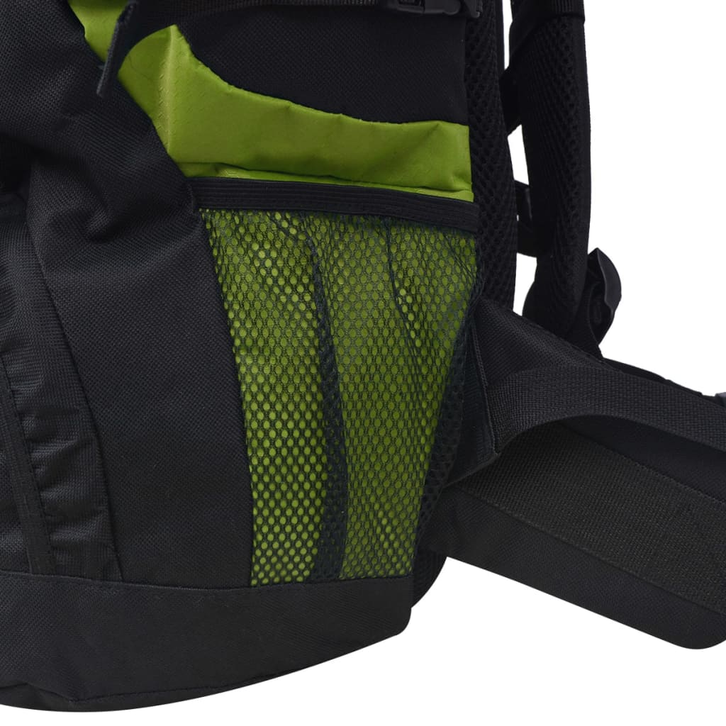 Rugzak hiking XXL 75 L zwart en groen