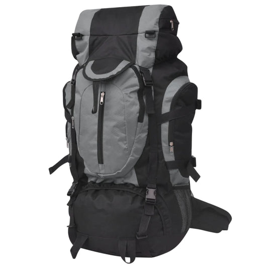 Rugzak hiking XXL 75 L zwart en grijs