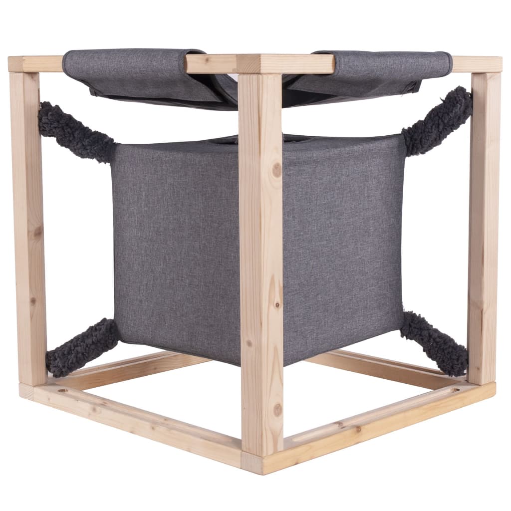 Kattenbed met hangmat Catcube M 54x54x54 cm grijs