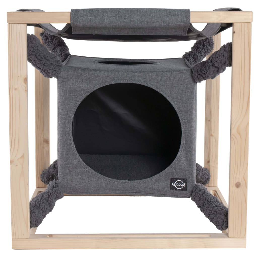 Kattenbed met hangmat Catcube M 54x54x54 cm grijs