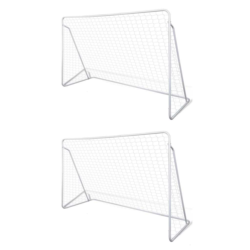 Voetbalgoals 2 st 240x90x150 cm staal