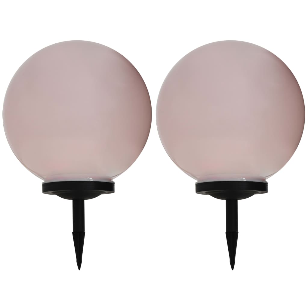 Solarlampen 2 st LED rond 40 cm RGB