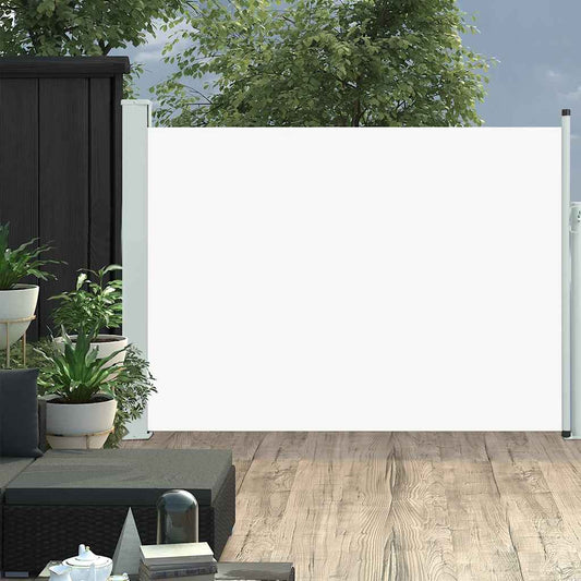 Tuinscherm uittrekbaar 120x500 cm crème