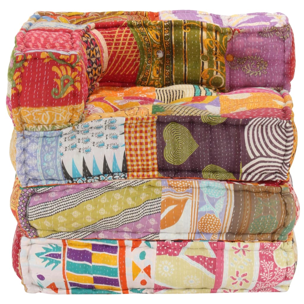 Poef modulair stof patchwork