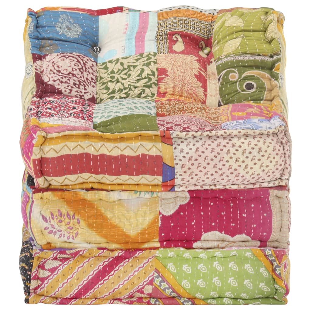 Poef modulair stof patchwork