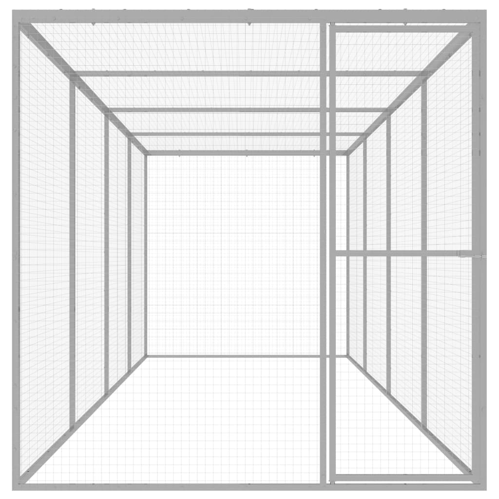 Kattenkooi 6x1,5x1,5 m gegalvaniseerd staal