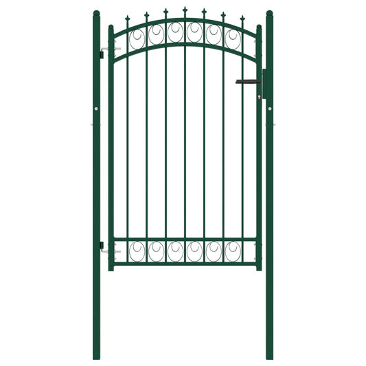 Poort met speerpunten 100x150 cm staal groen