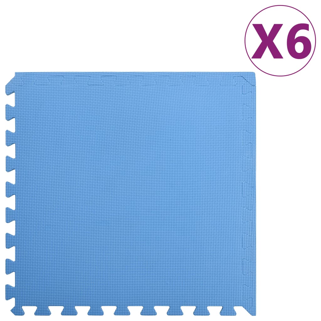 Vloermatten 6 st 2,16 ㎡ EVA-schuim blauw