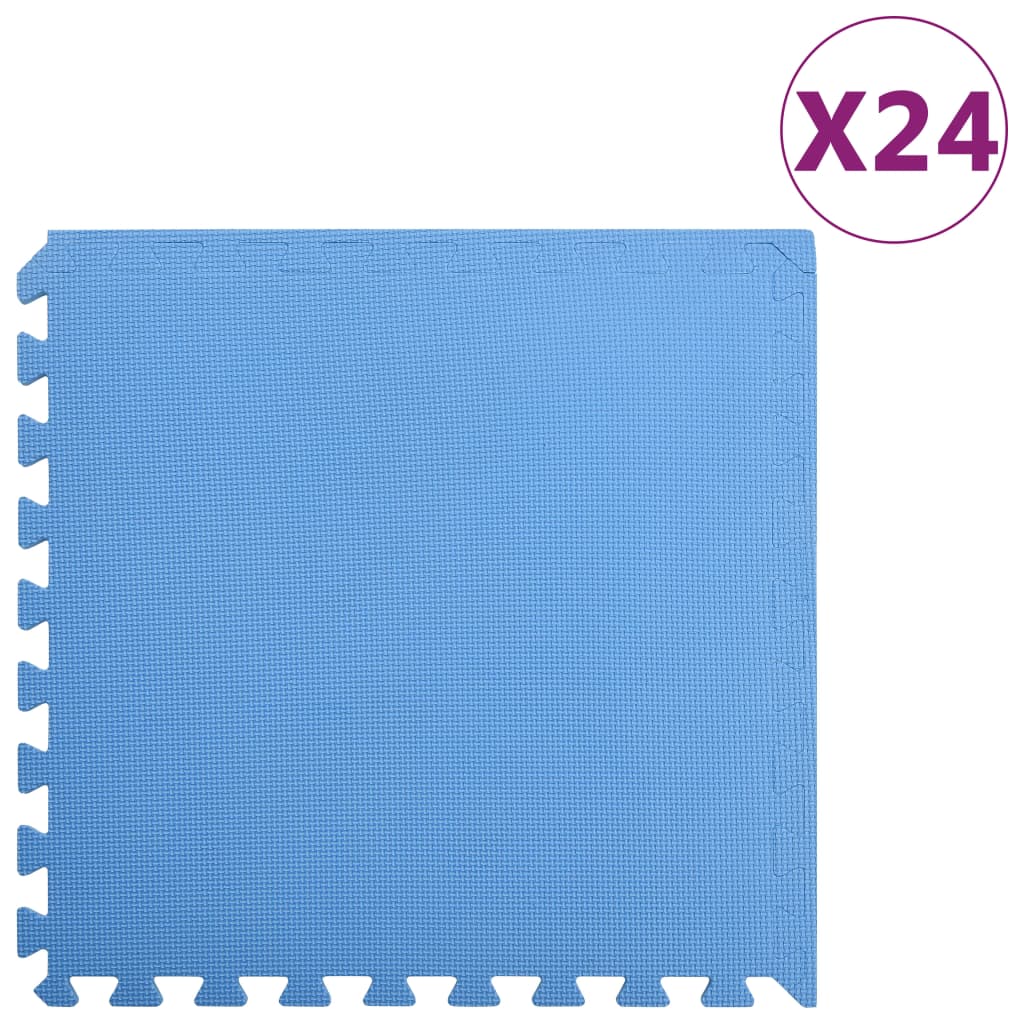 Vloermatten 24 st 8,64 ㎡ EVA-schuim blauw