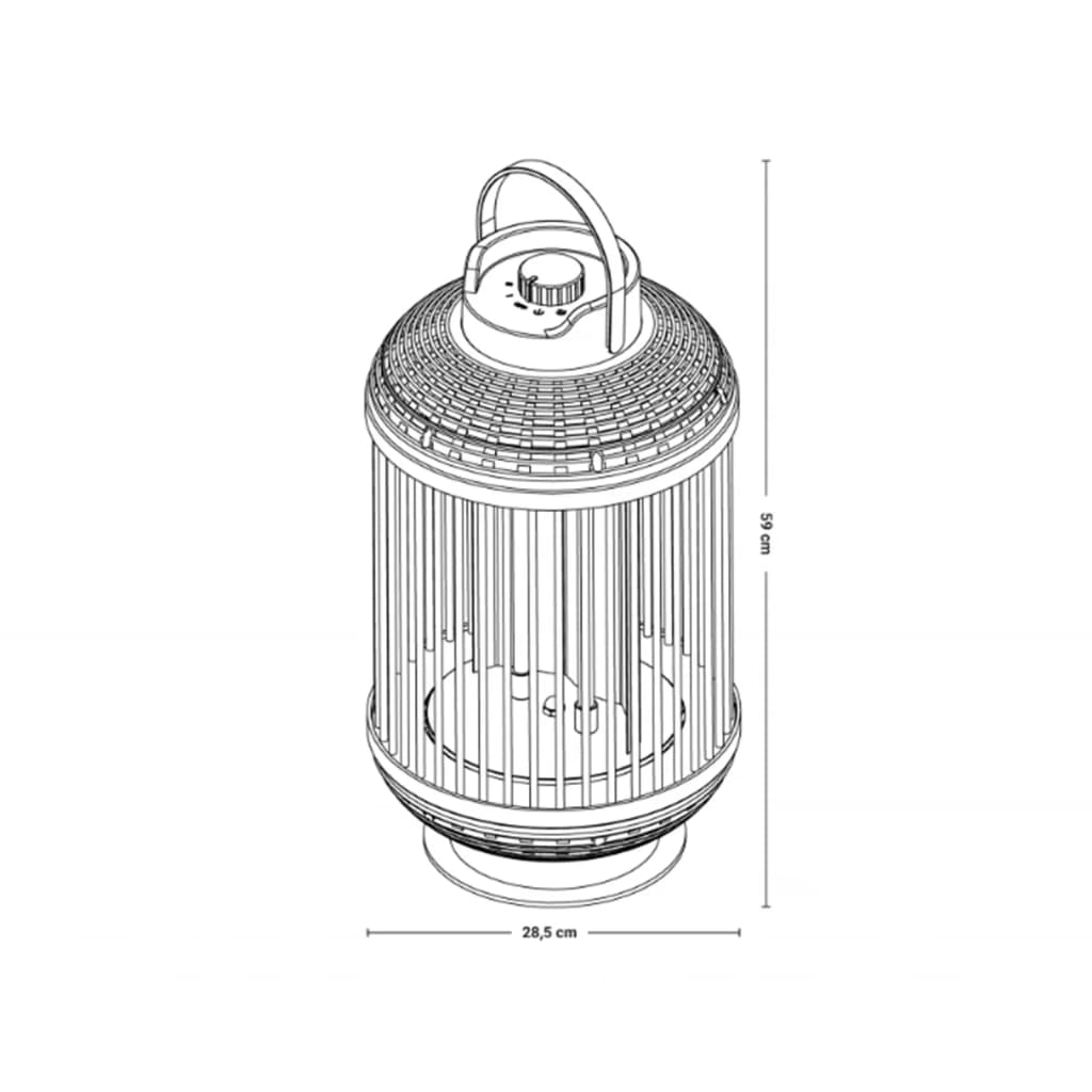 Tafelverwarmer Indox 1200 W halogeen zwart