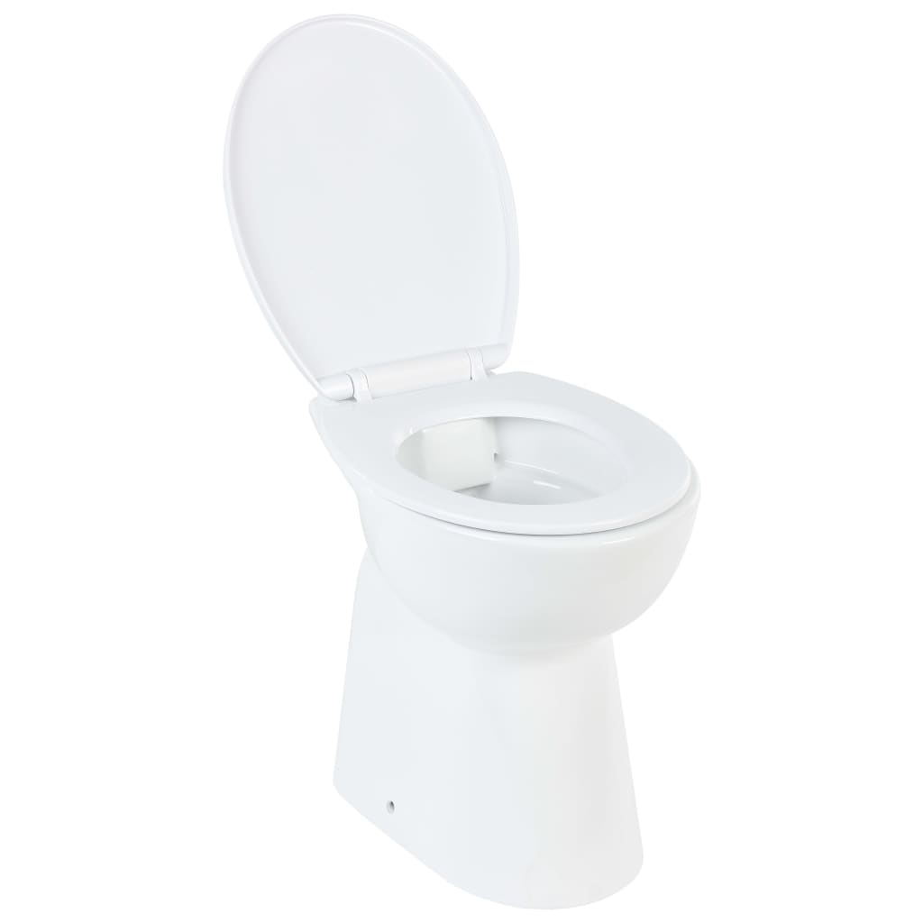 Toilet verhoogd 7 cm soft-close randloos keramiek wit