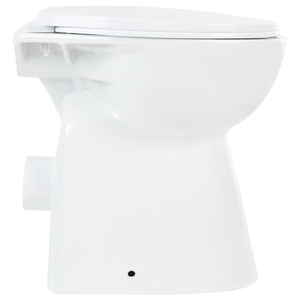 Toilet verhoogd 7 cm soft-close randloos keramiek wit