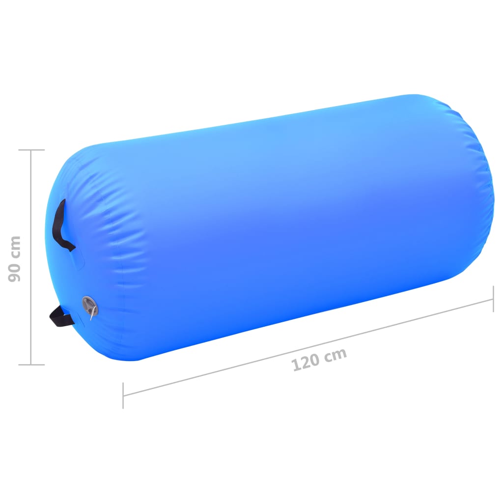 Gymnastiekrol met pomp opblaasbaar 120x90 cm PVC blauw