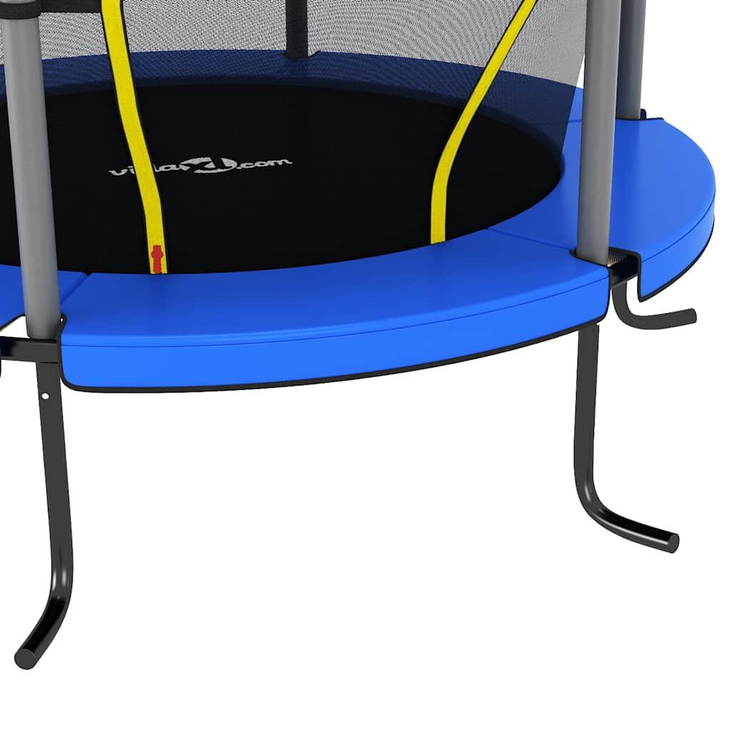 Trampoline met veiligheidsnet rond 140x160 cm blauw