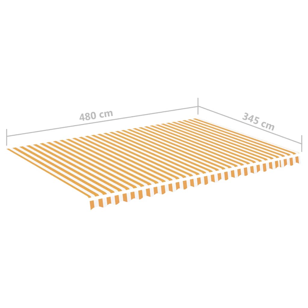 Vervangingsdoek voor luifel 5x3,5 m geel en wit