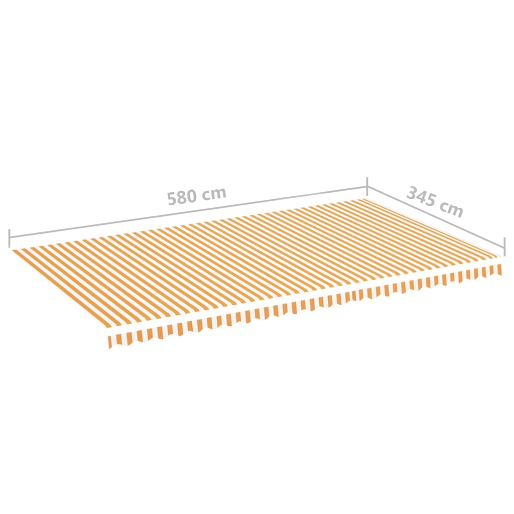 Vervangingsdoek voor luifel 6x3,5 m geel en wit