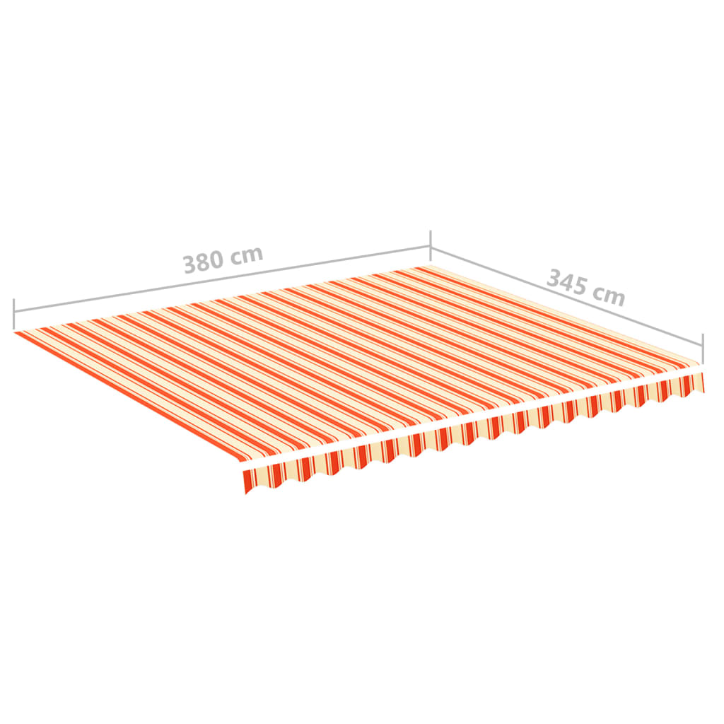 Vervangingsdoek voor luifel 4x3,5 m geel en oranje