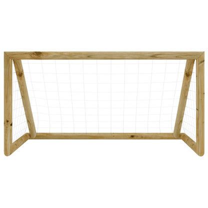 Voetbaldoel met net 120x60x80 cm geïmpregneerd grenenhout