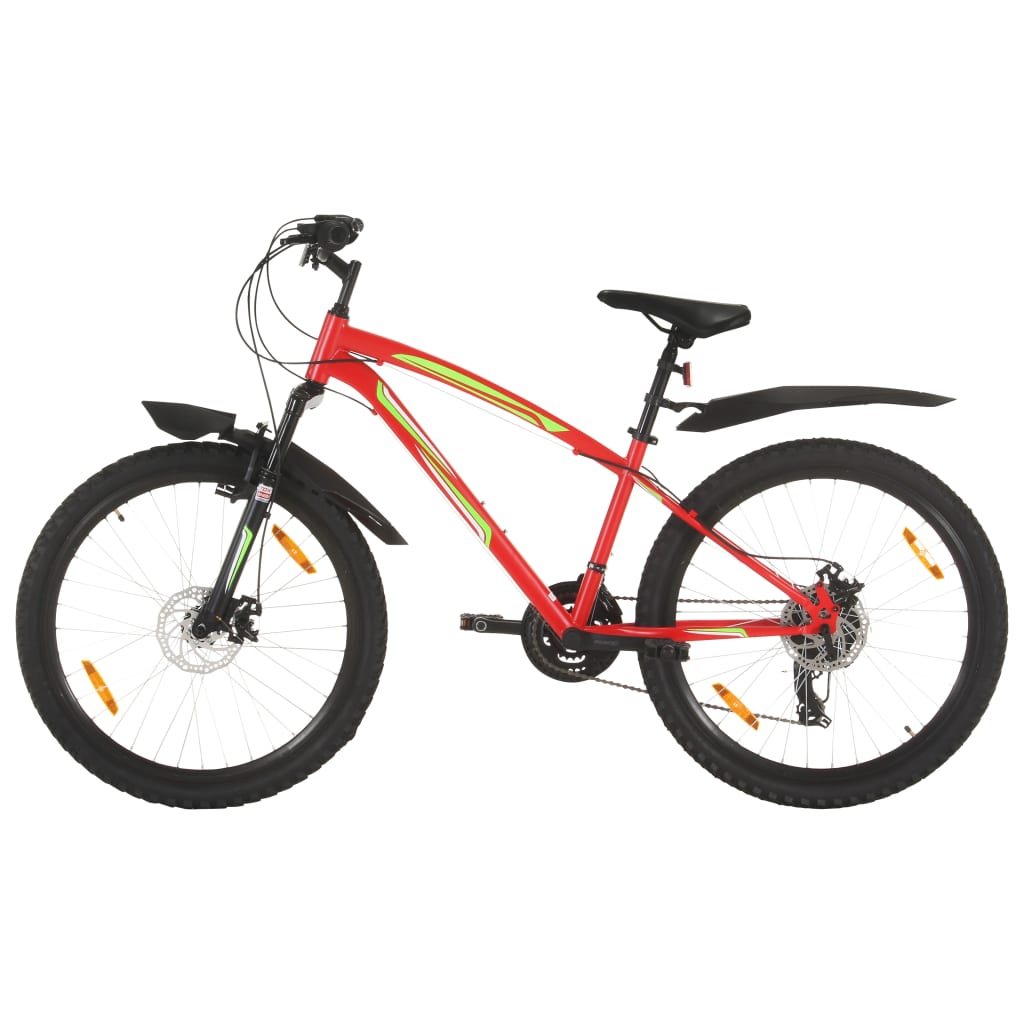 Mountainbike 21 versnellingen 26 inch wielen 36 cm rood