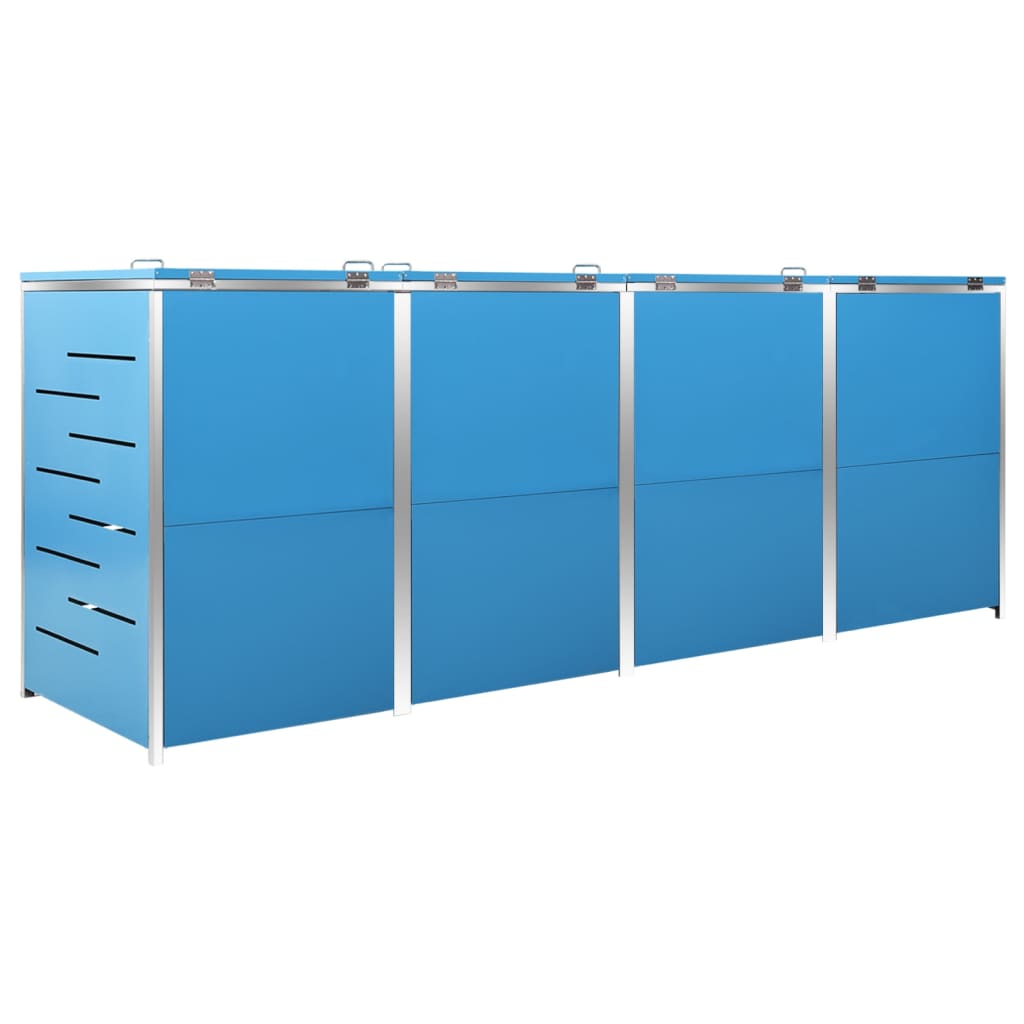 Containerberging vierdubbel 276,5x77,5x112,5 cm roestvrij staal