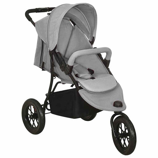 Kinderwagen staal lichtgrijs