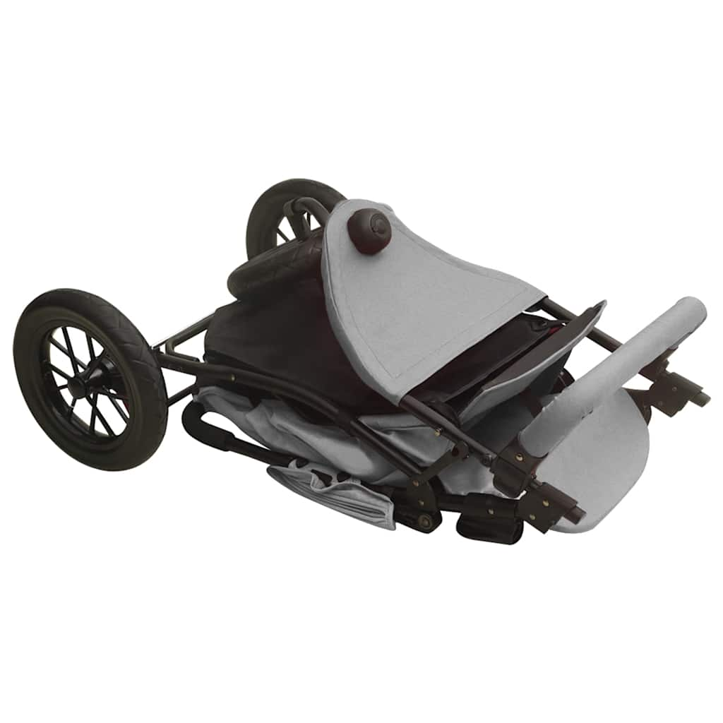 Kinderwagen staal lichtgrijs