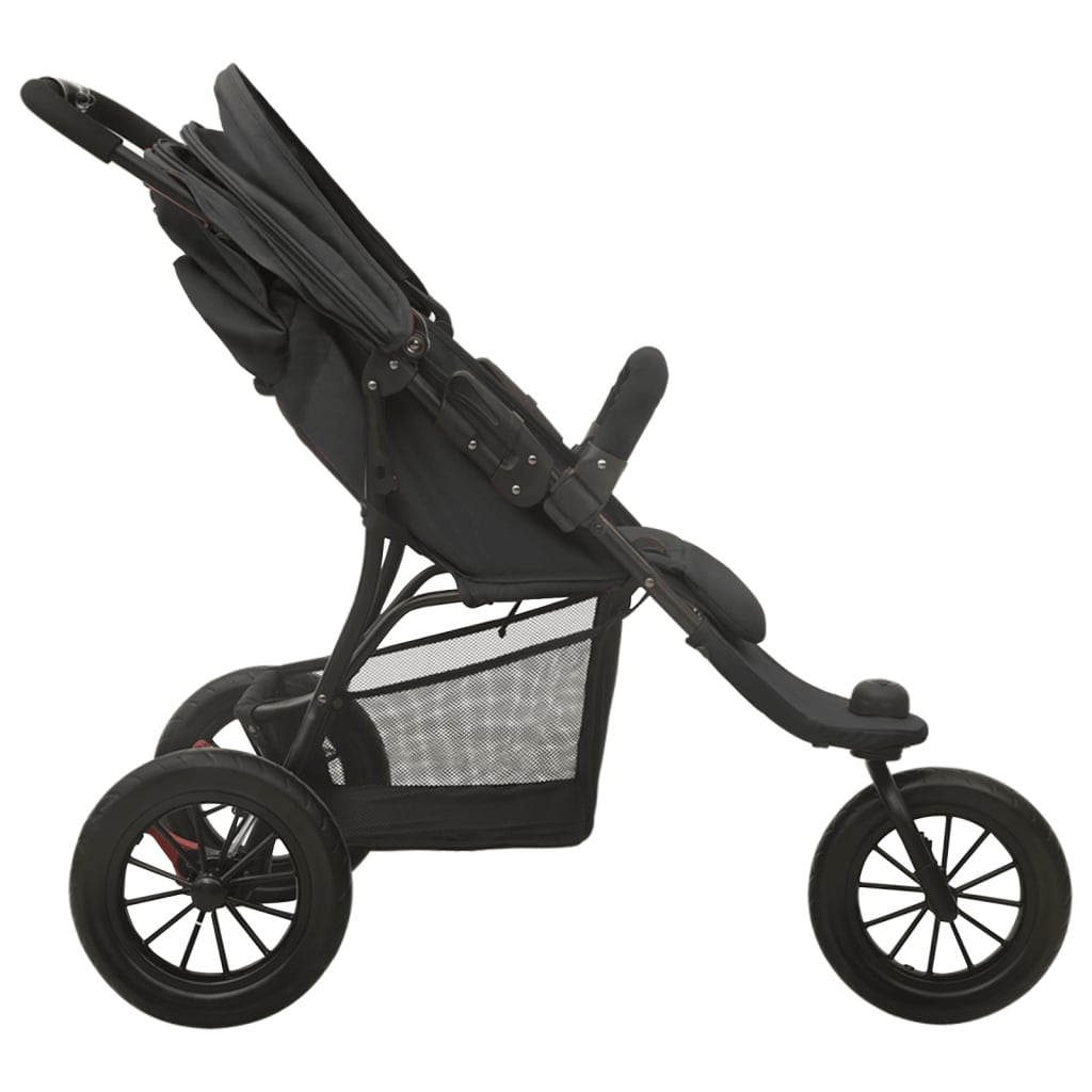 Kinderwagen staal antracietkleurig