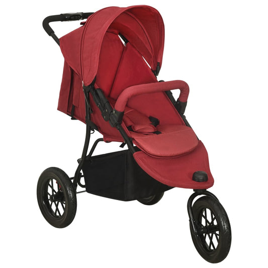 Kinderwagen staal rood