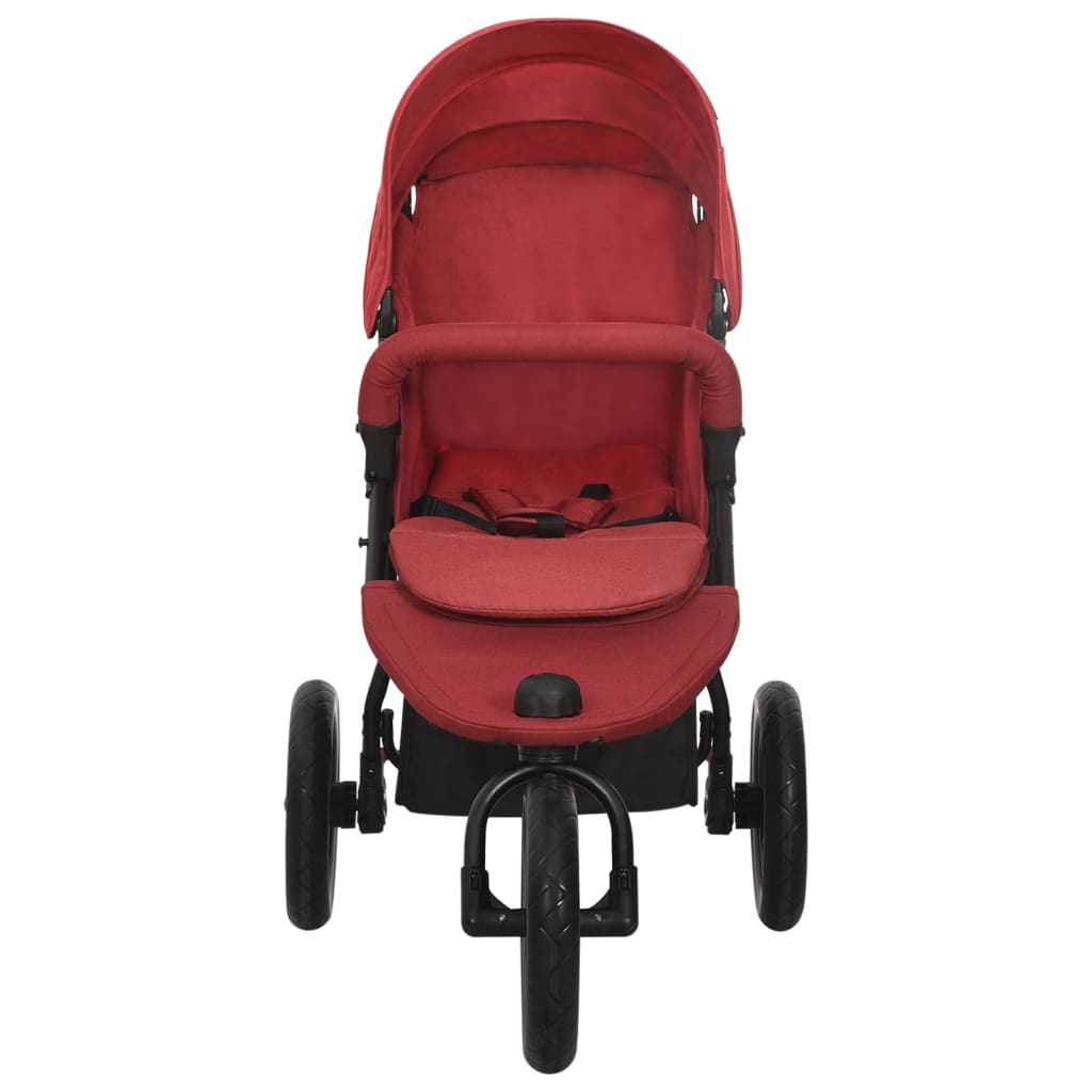 Kinderwagen staal rood